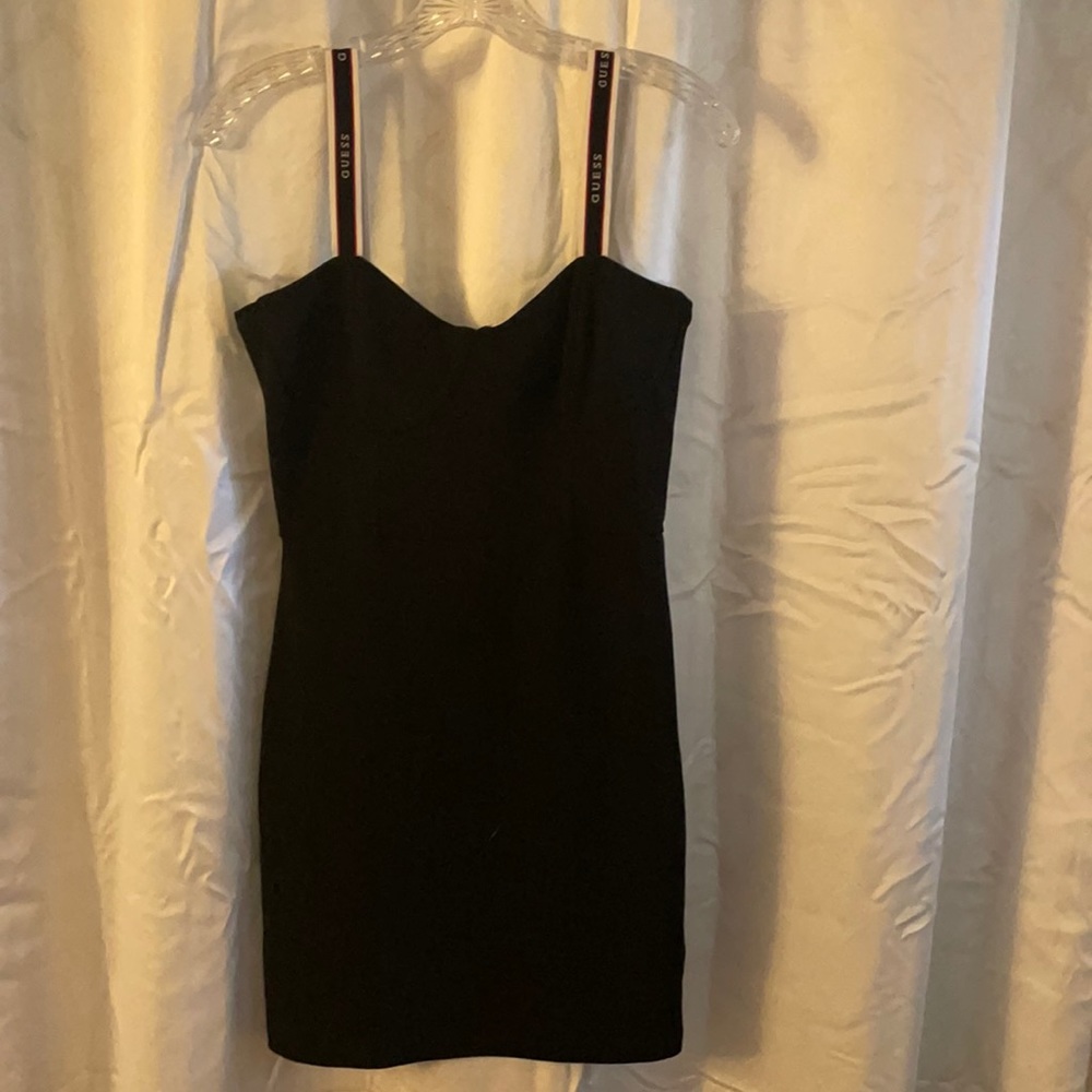 Black GUESS mini dress with corset detailing